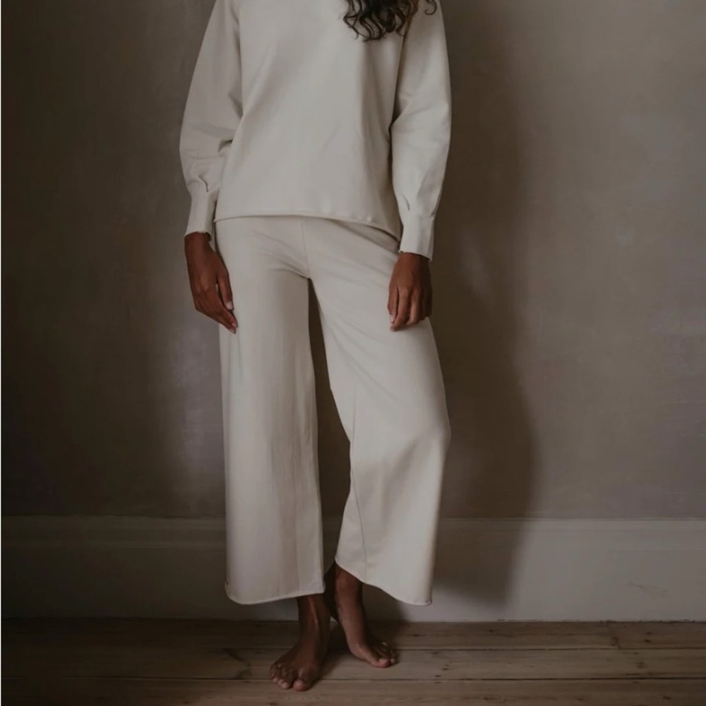 The Simple Folk Wide Length Fleece Trouser US 6 Undyed